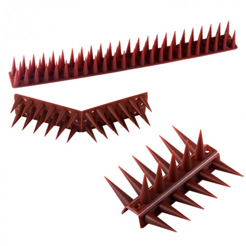 12 PCS Plastic Bird Repeunt Thorns Fence Anti-Climb Nails (noir) SH301B1585-07