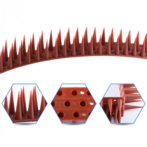 12 PCS Plastic Bird Repeunt Thorns Fence Anti-Climb Nails (noir) SH301B1585-07