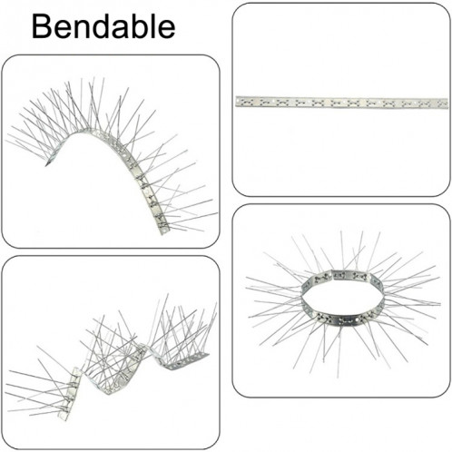 10 ensembles de 25 cm de long en acier inoxydable répulsif épineux anti-oiseau oiseau épine SH89011343-06