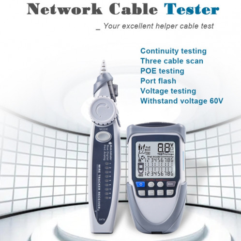 ET612 Testeur de câble de réseau Testeur de fil de fil Tension de batterie POE Test de câble multi-fonctions Tester SH4801738-07