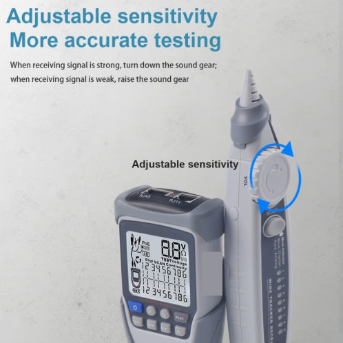 ET613 Testeur de câble de réseau Testeur de fil de fil Tension de batterie POE Test de câble multi-fonctions Tester SH480262-07
