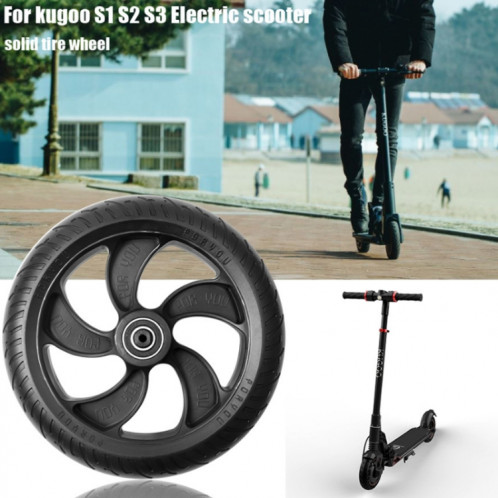 Accessoires de roues avant en plastique de 8 pouces pour Kugoo S1 / S2 / S3 (noir) SH001A953-06