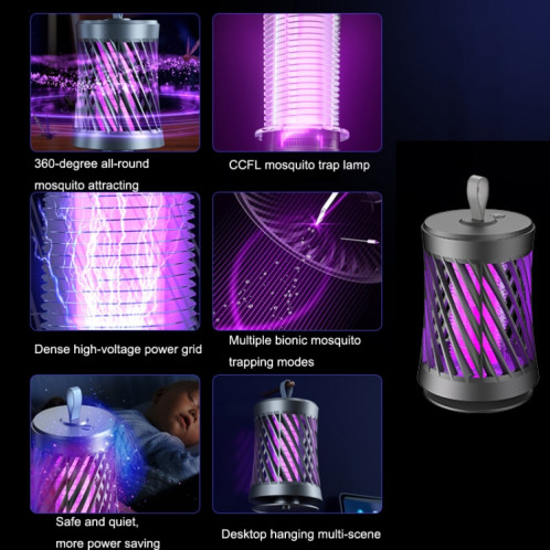 C16 Mosquito Killer Mosquito Mosquito Home Light USB Lumière (gris foncé) SH801B1014-07