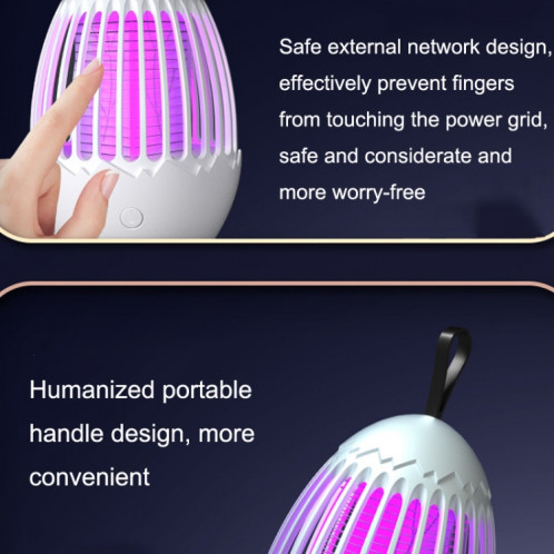 L01 Portable Electric Shock Mosquito Killer Lamp Home Photocatalyst Fly Killer (blanc) SH101B1843-07