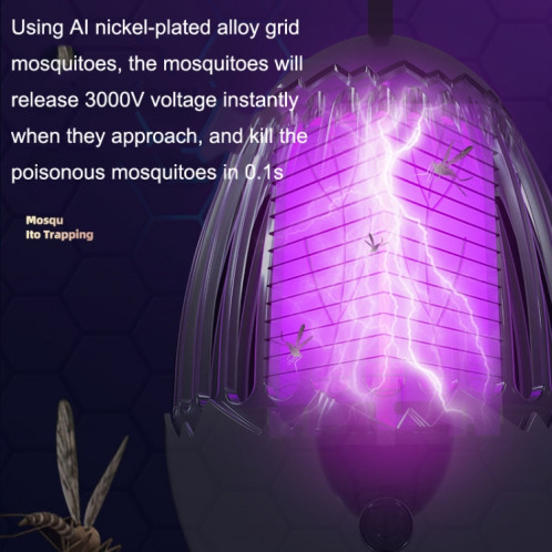 L01 Portable Electric Shock Mosquito Killer Lamp Home Photocatalyst Fly Killer (Gray) SH101A1682-07