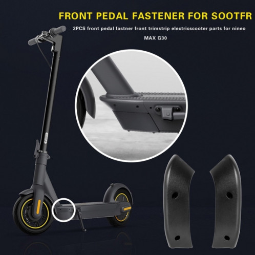 Couvercle latéral avant de la plaque de base du scooter pour Ninebot Max G30 (noir) SH401A241-05