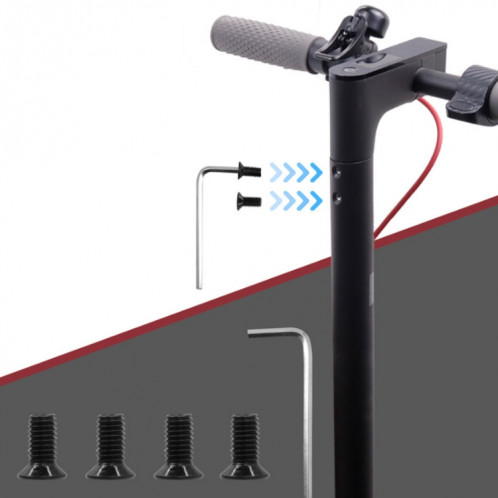 4 packs Vis de fixation de connexion à poteau de front scooter pour Xiaomi Mijia M365 / Pro (noir) SH201A1454-05