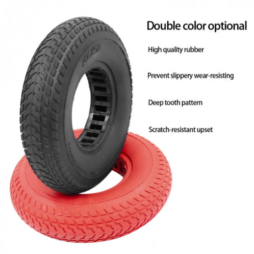 Pneu en caoutchouc massif de 8 pouces pour le scooter Xiaomi, couleur: noir SH4801665-05