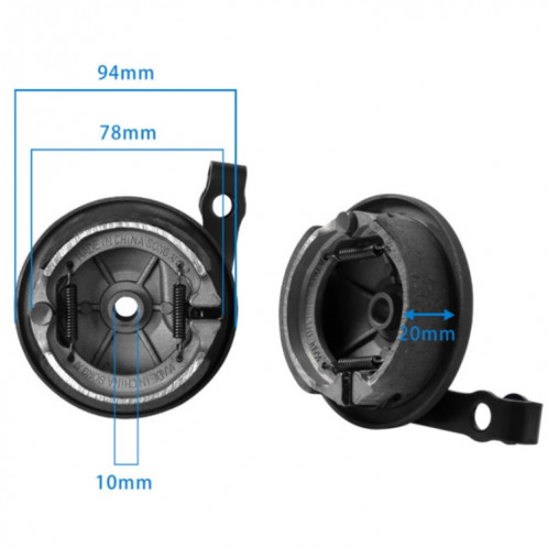 Dispositif de pile de frein à roue avant de scooter électrique pour Ninebot Max G30 (noir) SH101A1462-06