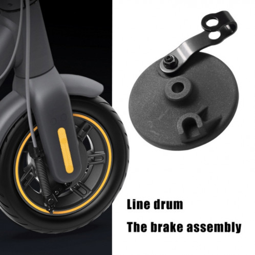 Dispositif de pile de frein à roue avant de scooter électrique pour Ninebot Max G30 (noir) SH101A1462-06