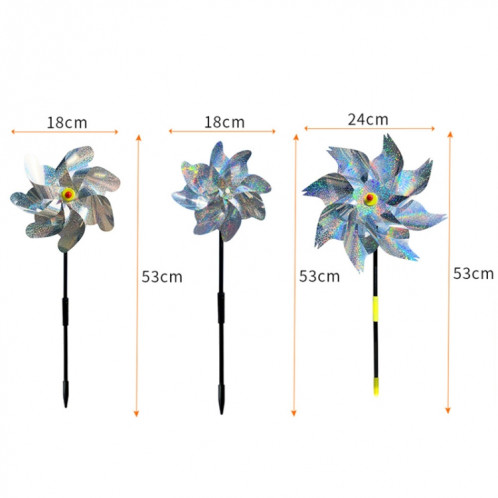 5 PCS Balcon Jardin Terres Agricoles Bird Catcher Réflecteur Anti-oiseau Laser Moulin À Vent, Style: Huit SH5602601-07