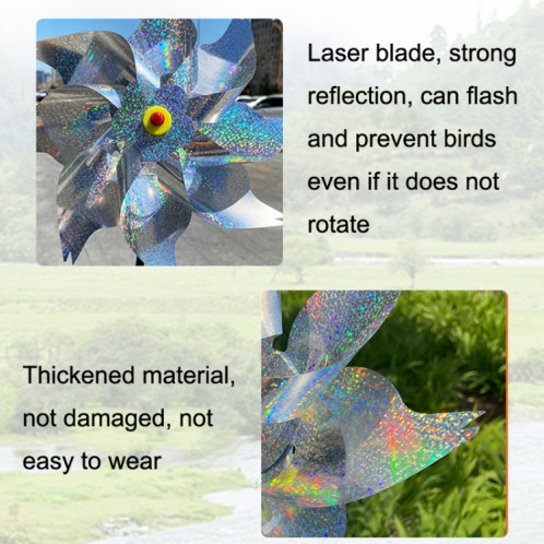 5 PCS Balcon Jardin Terres Agricoles Bird Catcher Réflecteur Anti-oiseau Laser Moulin À Vent, Style: Huit SH5602601-07
