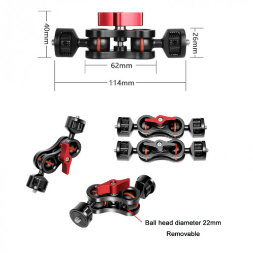 2 PCS SLR Caméra Stabilisateur Lapin Cage Moniteur Gimbal Support Flash Externe SH588762-06