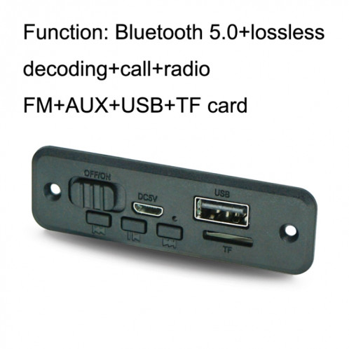 JQ-D102BT avec amplificateur d'enregistrement d'appels Module de carte de décodeur Bluetooth MP3 (noir) SH901A1646-06