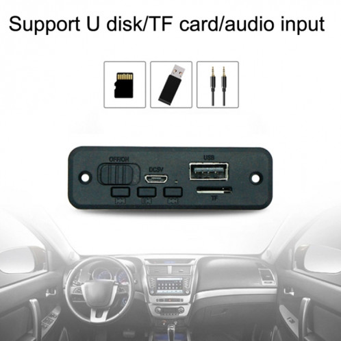 JQ-D102BT avec amplificateur d'enregistrement d'appels Module de carte de décodeur Bluetooth MP3 (noir) SH901A1646-06