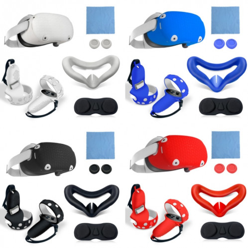 6 pièces/ensemble pour couvercle de contrôleur de Console tout compris en Silicone Meta Quest (rouge) SH101D657-06