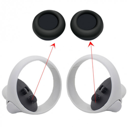 6 pièces/ensemble pour Meta Quest couvercle de contrôleur de Console tout compris en Silicone (noir) SH101C661-06
