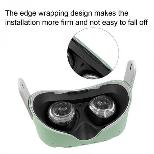 Housse de protection antidérapante en silicone pour accessoires de lunettes Oculus Quest2 VR (noir) SH801A338-06