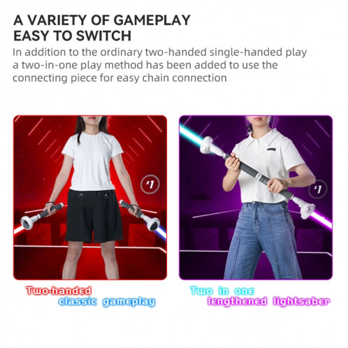 Contrôleurs VR à longue poignée pour Meta Quest 2 jouant aux jeux Beat Saber SH61991837-06