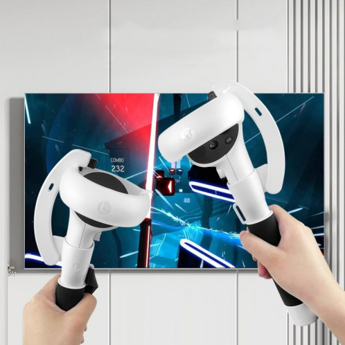 Contrôleurs VR à longue poignée pour Meta Quest 2 jouant aux jeux Beat Saber SH61991837-06