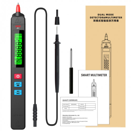 BSIDE Z1 Smart Pen Multimètre Détecteur de tension de stylo électrique sans batterie (noir) SB501A1345-06