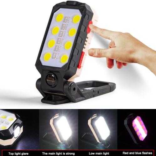 E-SMARTER COB Lampe de travail USB Lampe de poche d'urgence Lampe de maintenance Style : W599A 10 trous SE9003295-06