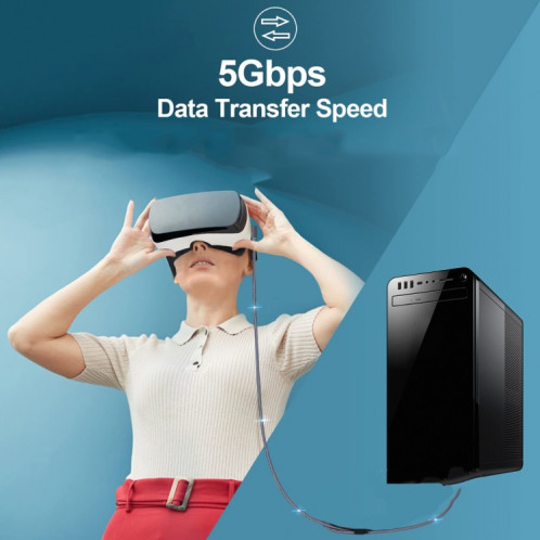 USB3.2 Gen1 VR Link Streamline pour Oculus Quest 2, modèle : coque en aluminium A-C fil tressé 3M SH9105725-06