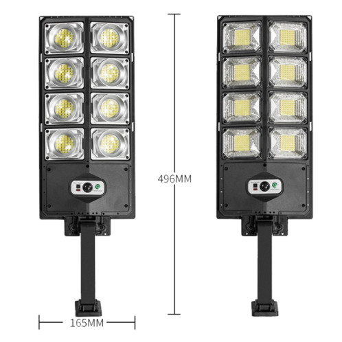 E-SMARTER Lampe solaire à capteur de jardin à double rangée de LED, style : W789B-6 SE20021105-08