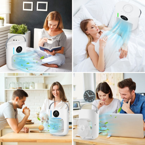 Refroidisseur d'humidification de pulvérisation de bureau ventilateur d'eau portable (blanc) SH701A1329-06