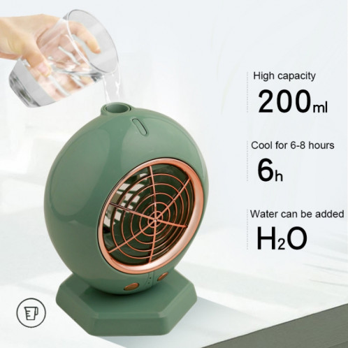 Refroidisseur d'air portable pour bureau à domicile, modèle de batterie (vert) SH602B1976-06