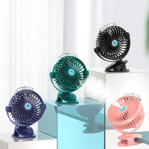 Ventilateur de refroidissement de style clip de bureau de chargement USB, spécification : spray (rose) SH59031839-07