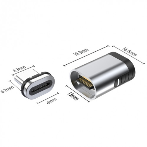 TZ28 PD 100W 24Pin Données de charge rapide et transmission vidéo Adaptateur magnétique Type-C / USB-C SH66831445-06