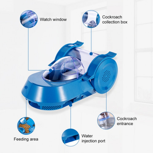 Dispositif de capture de cafards Non toxique Campagne Catcher Cuisine Toilette Cafard Maison (Bleu) SH901A255-06