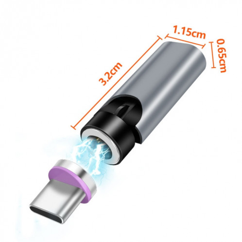 TC57 7Pin Câble de données de transmission de charge rapide Type-C / Tête magnétique USB-C SH2805854-06