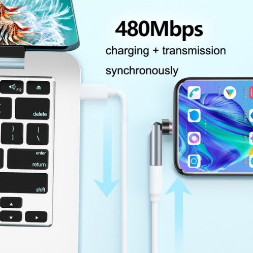 TC57 7Pin Câble de données de transmission de charge rapide Type-C / Tête magnétique USB-C SH2805854-06