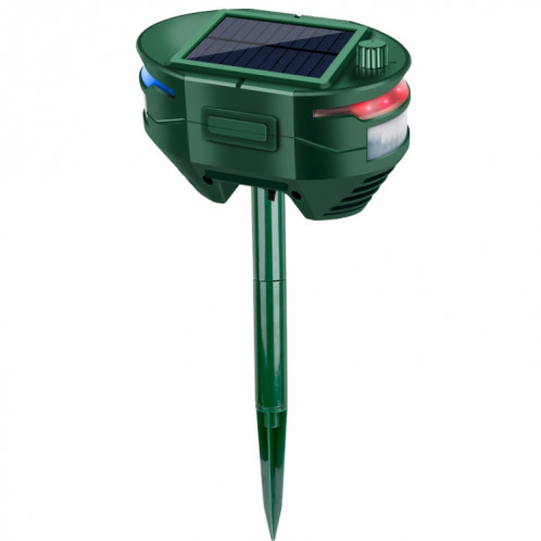 RC-544 Répulsif solaire extérieur à capteur infrarouge à ultrasons pour animaux (vert foncé) SH501A463-06