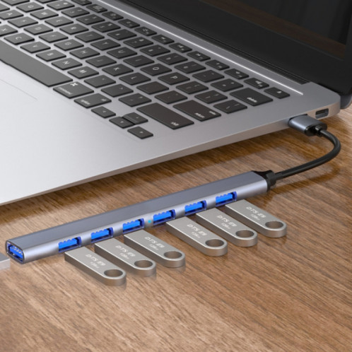 Station d'accueil 7 en 1 USB3.0 HUB multifonctionnel pour ordinateur portable (interface de type C) SH601B833-06