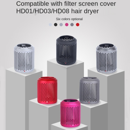 Lot de 2 filtres anti-poussière pour sèche-cheveux Dyson HD01/HD03/HD08 (gris brillant). SH801E1675-05