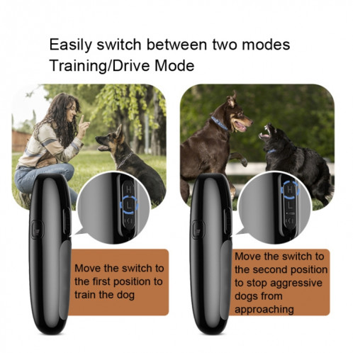 UB100 Ultrasonic Trainer Barking Device Handheld Portable Driving Artefact (Argent) SH201B227-06