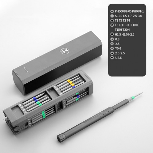 GREENER Screw Knife Set Disassembling Maintenance Tool, Series: 30 In 1 Aluminum Barrel SH23021288-06