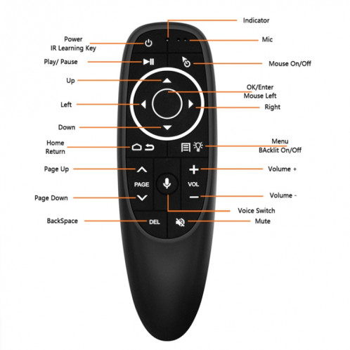 Télécommande vocale intelligente avec fonction d'apprentissage, style : G10S avec gyroscope SH7702801-06