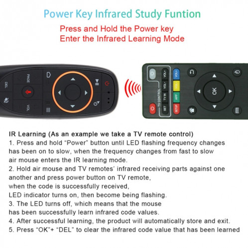 Télécommande vocale intelligente avec fonction d'apprentissage, style : G10S avec gyroscope SH7702801-06
