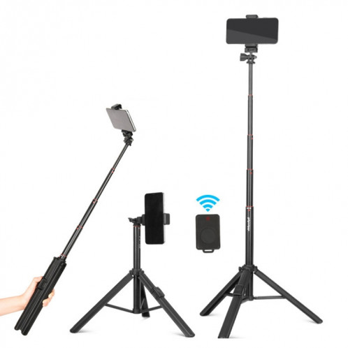 QingZhuangShiDai ZP100 support de téléphone au sol en alliage d'aluminium en direct Bluetooth téléphone Selfie Stick SQ2001726-06