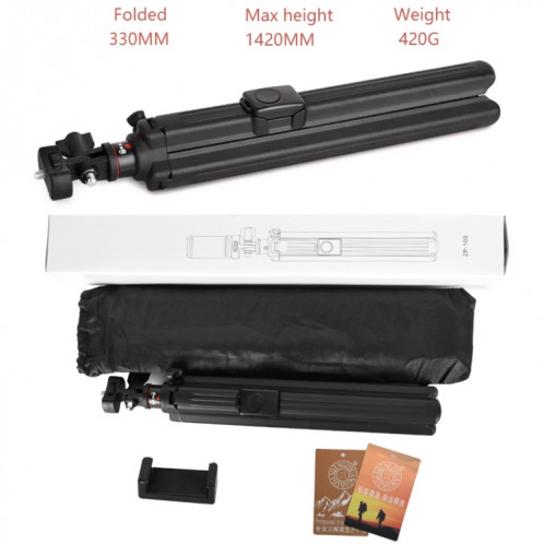 QingZhuangShiDai ZP100 support de téléphone au sol en alliage d'aluminium en direct Bluetooth téléphone Selfie Stick SQ2001726-06
