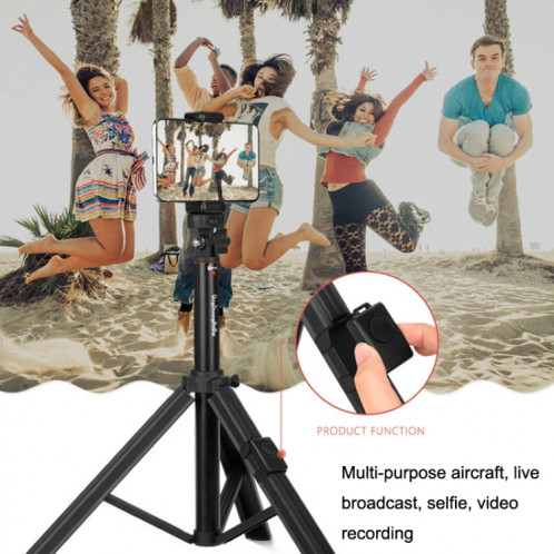 QingZhuangShiDai ZP100 support de téléphone au sol en alliage d'aluminium en direct Bluetooth téléphone Selfie Stick SQ2001726-06