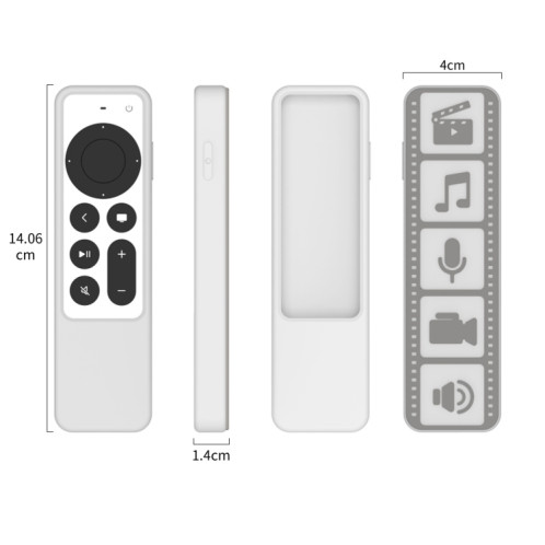 Housse de protection antidérapante étanche en silicone pour télécommande Apple TV 4K 2021 (marron) SH401A1441-07