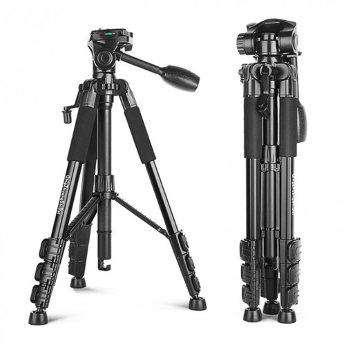 QingZhuangShiDai Q111 Trépied de photographie pour appareil photo de téléphone portable en alliage d'aluminium (noir) SQ201A851-06
