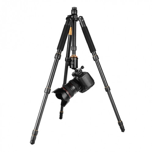 QingZhuangShiDai Q666 Appareil photo reflex de voyage portable Trépied en alliage d'aluminium et de magnésium (Noir) SQ501A417-06