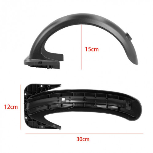 X0255 Planche de poussée arrière pour scooter électrique avec feu arrière pour Ninebot Max G30 (noir) SH001A1329-06