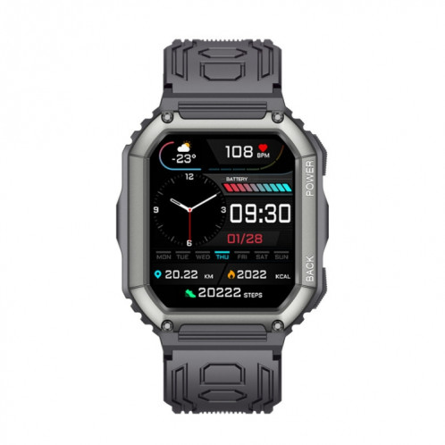 KR06 1,8 pouces fréquence cardiaque surveillance de la pression artérielle Smart Calling Watch (noir) SH101A710-07